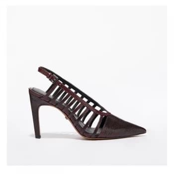 Reiss Daphne Court Shoes - Pomegranate