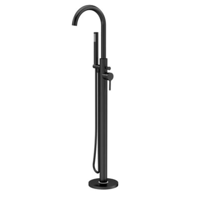 Balterley Floor Standing Bath Shower Mixer Tap with Shower Kit Matt Black unisex