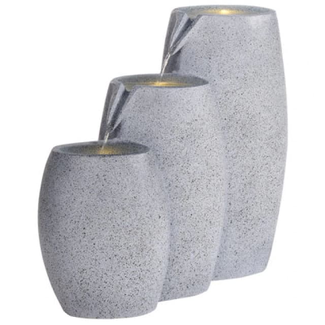 Beliani Garden Water Feature Arkle LED Grey