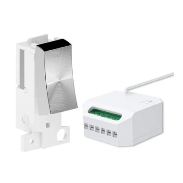 Ener-J Ener - J Wireless Kinetic Grid Switch With WiFi 5A Rf Mini Receiver Satin Chrome 240V