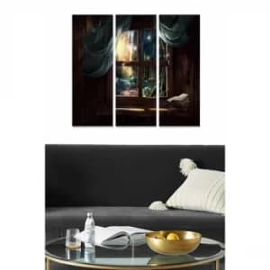 MDF280772807 Multicolor Decorative MDF Painting (3 Pieces)