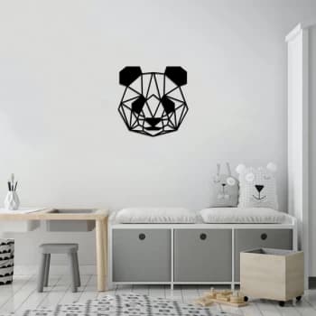 Panda - Black Decorative Metal Wall Accessory