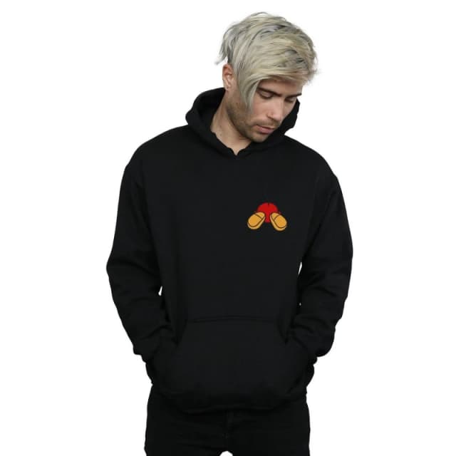 Disney Men Mickey Mouse Backside Breast Print Hoodie in Black Size: Small Black S Male 5059114694501