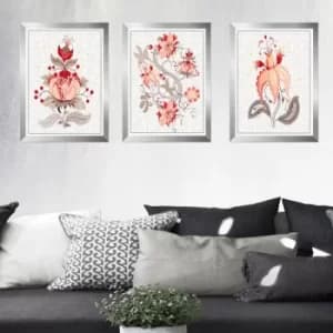 SET_300 Multicolor Decorative Framed Painting (3 Pieces)