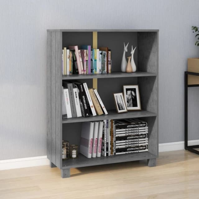 VIDAXL Vidaxl - Book Cabinet hamar Dark Grey 85x35x112cm Solid Wood Pine 8720286818329
