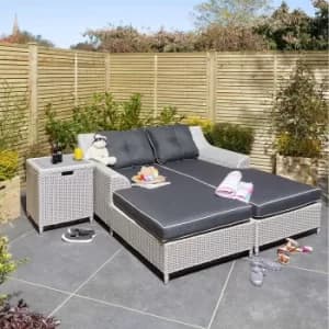 Rowlinson Prestbury Twin Sun Bed Set, Grey