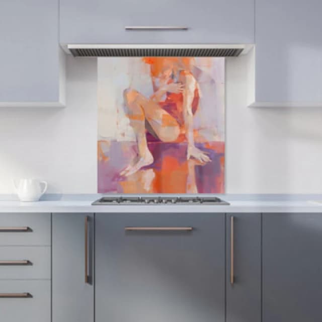 Warren Reed - Designer Modern Stylish Abstract Texture Tea Towel in Black Unisex