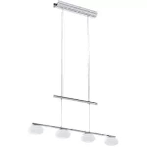 Aleandro 1 - LED Rise & Fall 4 Light Ceiling Pendant Bar Polished Chrome - Eglo