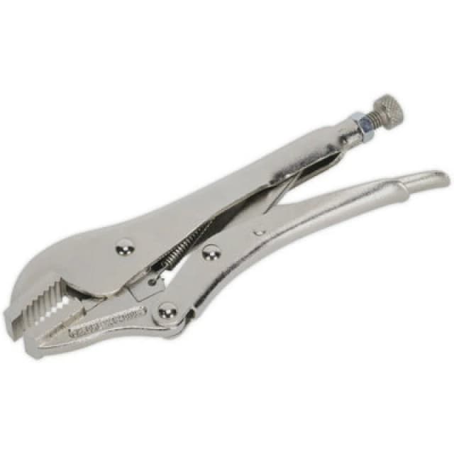 Loops 185mm Locking Pliers - Straight Deeply Serrated 30mm Jaws - Hardened Teeth Multi