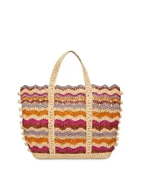 Vanessa Bruno Cabas Large Stripe Raffia Tote