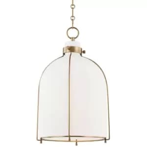 Eldridge 1 Light B Pendant Brass, Glass