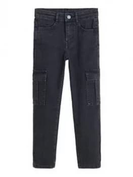 Mango Boys Cargo Jeans - Charcoal