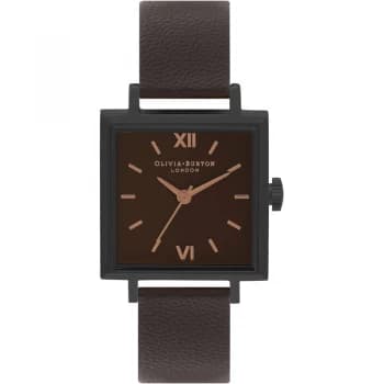Square Dials Black & Rose Watch