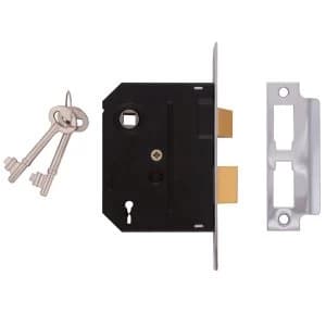 Union 2295 2 Lever Mortice Sashlock Chrome Finish 76mm 3 in Box