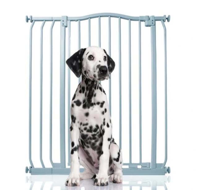 Bettacare Extra Tall Curved Top Dog Gate, 80Cm - 89Cm, Matt Grey, Extra Tall 100Cm In Height, Pressure Fit Pet Gate
