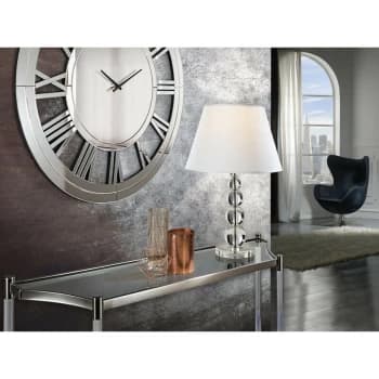 Schuller Mercury - Table Lamp with Shades Round Tapered, Chrome, Silver, 1x E27