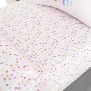 Catherine Lansfield Kids Ice Cream Fundae Print Easy Care Fitted Sheet, Pink, Single