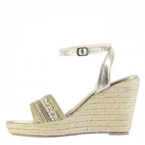 SoulCal Jessie Ladies Wedge Sandals - Gold