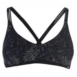 Gul Plunge Bikini Top Ladies - Black Print