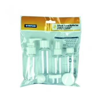 10 Piece Travel Bottle Set Pack of 8 STBS10PCX8