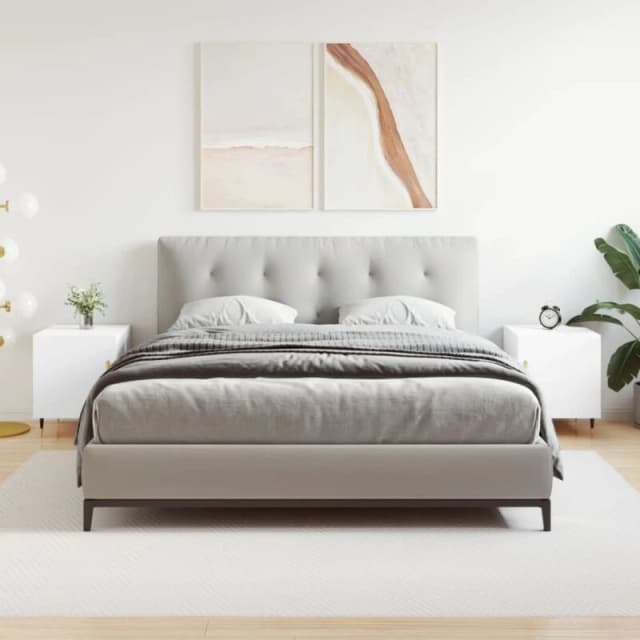 VIDAXL Bedside Cabinets 2 pcs White 40x40x50cm Engineered Wood Vidaxl 827517