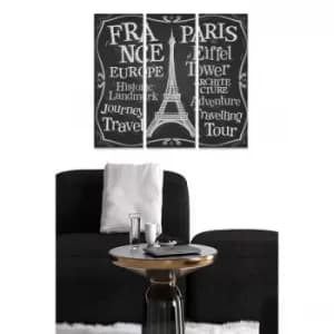 MDF7047726 Multicolor Decorative MDF Painting (3 Pieces)