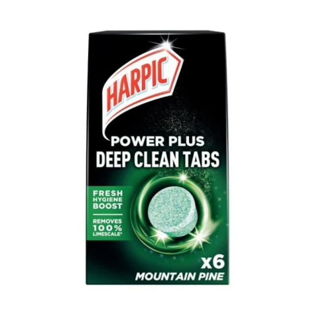 Harpic Harpic Power Plus Deep Clean Toilet Cleaner Tablets x6 Mountain Pine (Pack of 8) 3251790 3251790