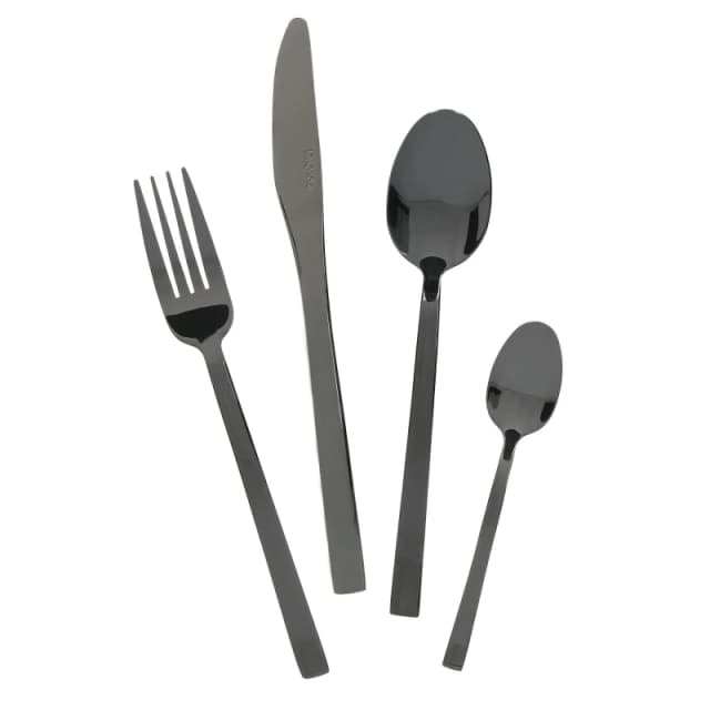 Mikasa Ciara Diseno Stainless Steel Black Gift Boxed 16 Piece Cutlery Set Tableware Gift Black