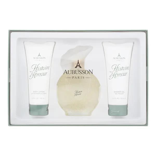 Aubusson Histoire D'amour 3 Piece Gift Set: Eau de Parfum 100ml - Body Lotion 100ml - Shower Gel 100ml