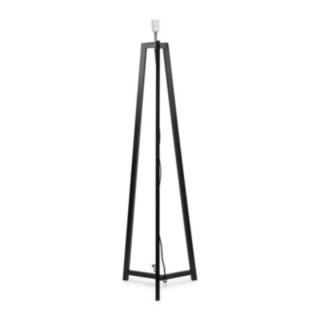 ValueLights Lottie Wooden Free Standing Tripod Floor Lamp Base Black