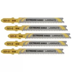 DEWALT T101BIF Long Life Bi-Metal Jigsaw Blades Pack of 5