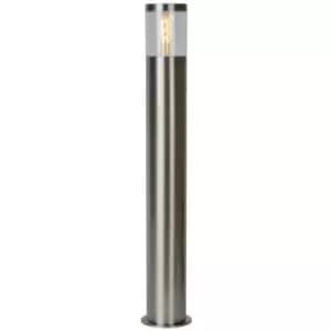 Lucide FEDOR - Tall Bollard Light Outdoor - 1xE27 - IP44 - Satin Chrome
