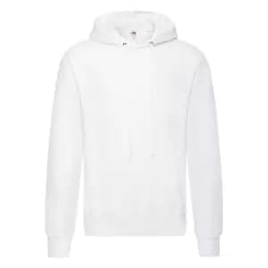Fruit Of The Loom Mens Hooded Sweatshirt / Hoodie (4XL) (White)