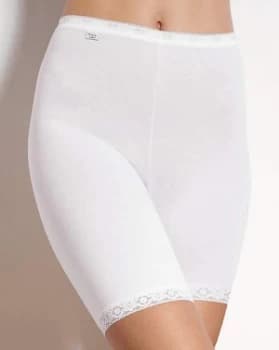 Sloggi Basic Long Leg White Briefs