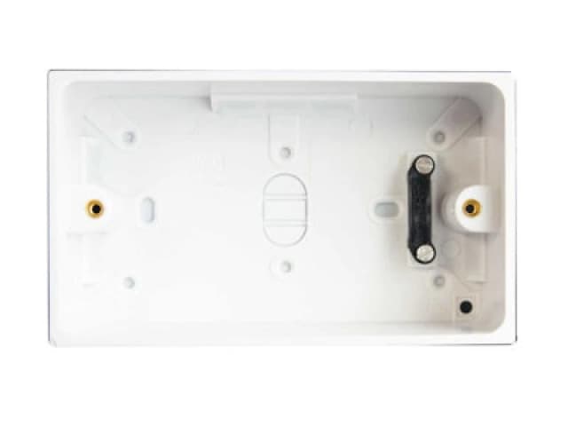 Dencon 8902Nb Pattress Box With Earth 2-Gang 45mm Dcn8902Nb