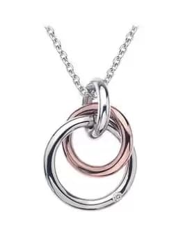 Hot Diamonds Eternity Sterling Silver And 18 Carat Gold Vermeil Diamond Set Interlocking Pendant