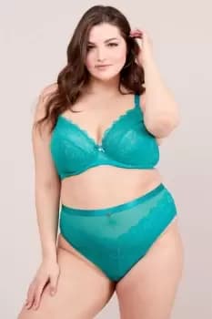 Lace & Logo High Waist Brief