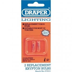 Draper 2 Piece Replacement Krypton 3v Torch Bulb