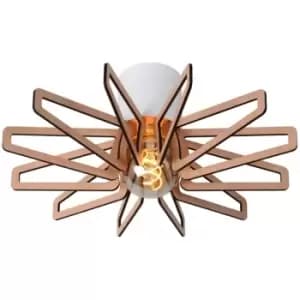 Lucide ZIDANE - Flush Ceiling Light - Ø45cm - 1xE27 - White