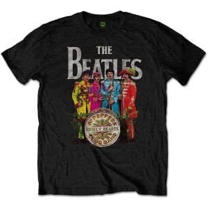 The Beatles - Sgt Pepper Unisex Medium T-Shirt - Black