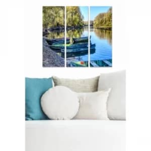 MDF3876013 Multicolor Decorative MDF Painting (3 Pieces)