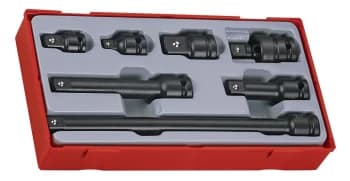 Teng Tools TT9207A 7 pc 1/2" Drive Automotive ANSI Impact Socket Accessory Set