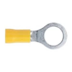 Genuine SEALEY YT16 Easy-Entry Ring Terminal Ø10.5mm (3/8) Yellow Pack of 100