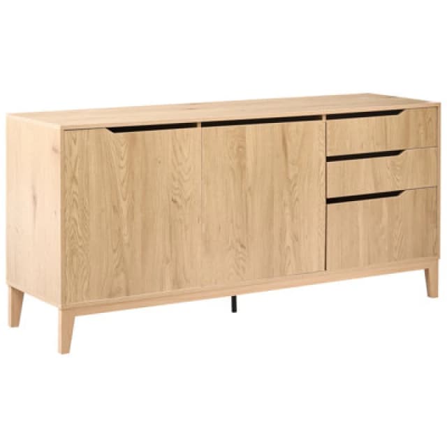 Beliani 2 Door Sideboard Moncton Light Brown