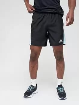 adidas Own The Run Shorts - Black/Blue, Size 2XL, Men