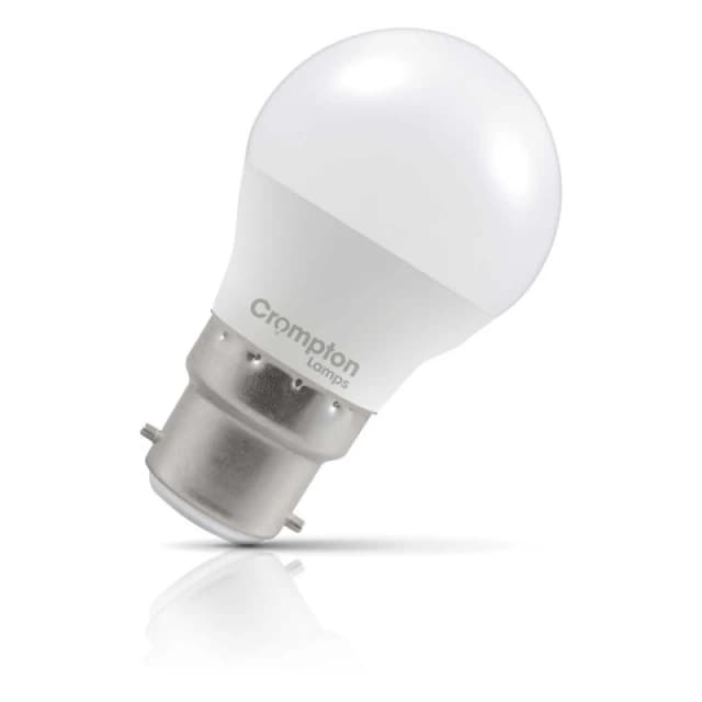 Crompton Lamps LED Golfball 2.2W B22 Cool White Opal (25W Eqv)