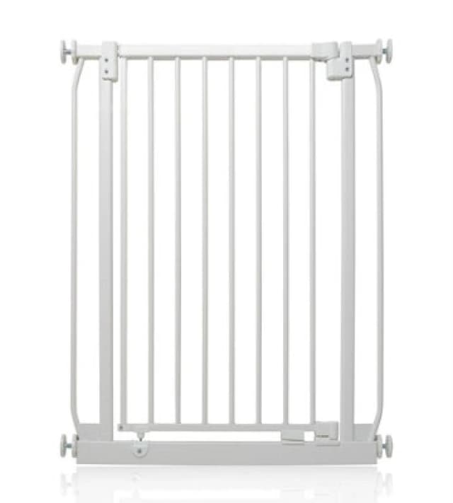 Safetots Extra Tall Elite Safety Gate, 71Cm - 80Cm, Matt White, Extra Tall 96.8Cm In Height, Pressure Fit Stair Gate