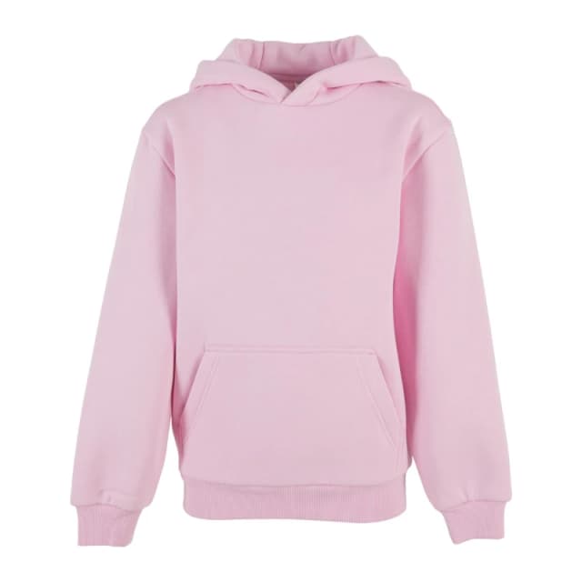 Build Your Brand Fluffy Hoodie in Pink Size: 4-6 Years Pink Unisex 4-6 Years