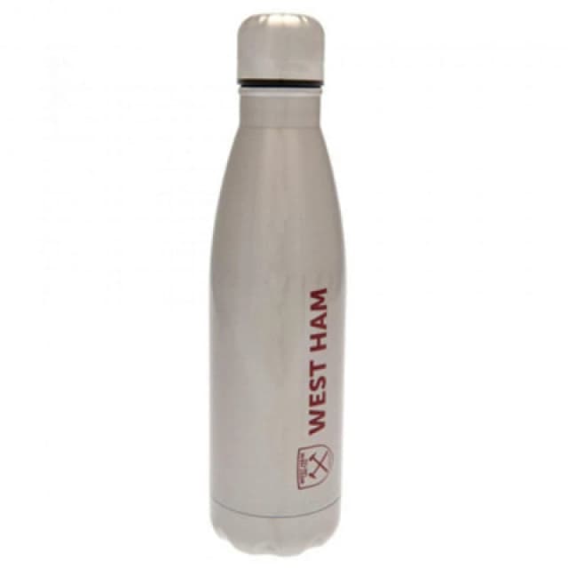 West Ham United FC West Ham United FC Thermal Flask in Silver Silver One Size Unisex 5059269906078