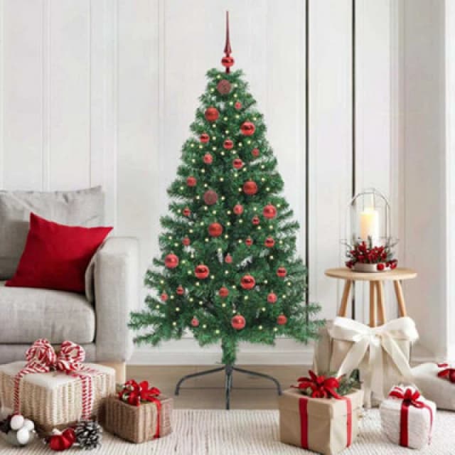 Vidaxl Artificial Pre-Lit Christmas Tree Green 150 Cm Pvc
